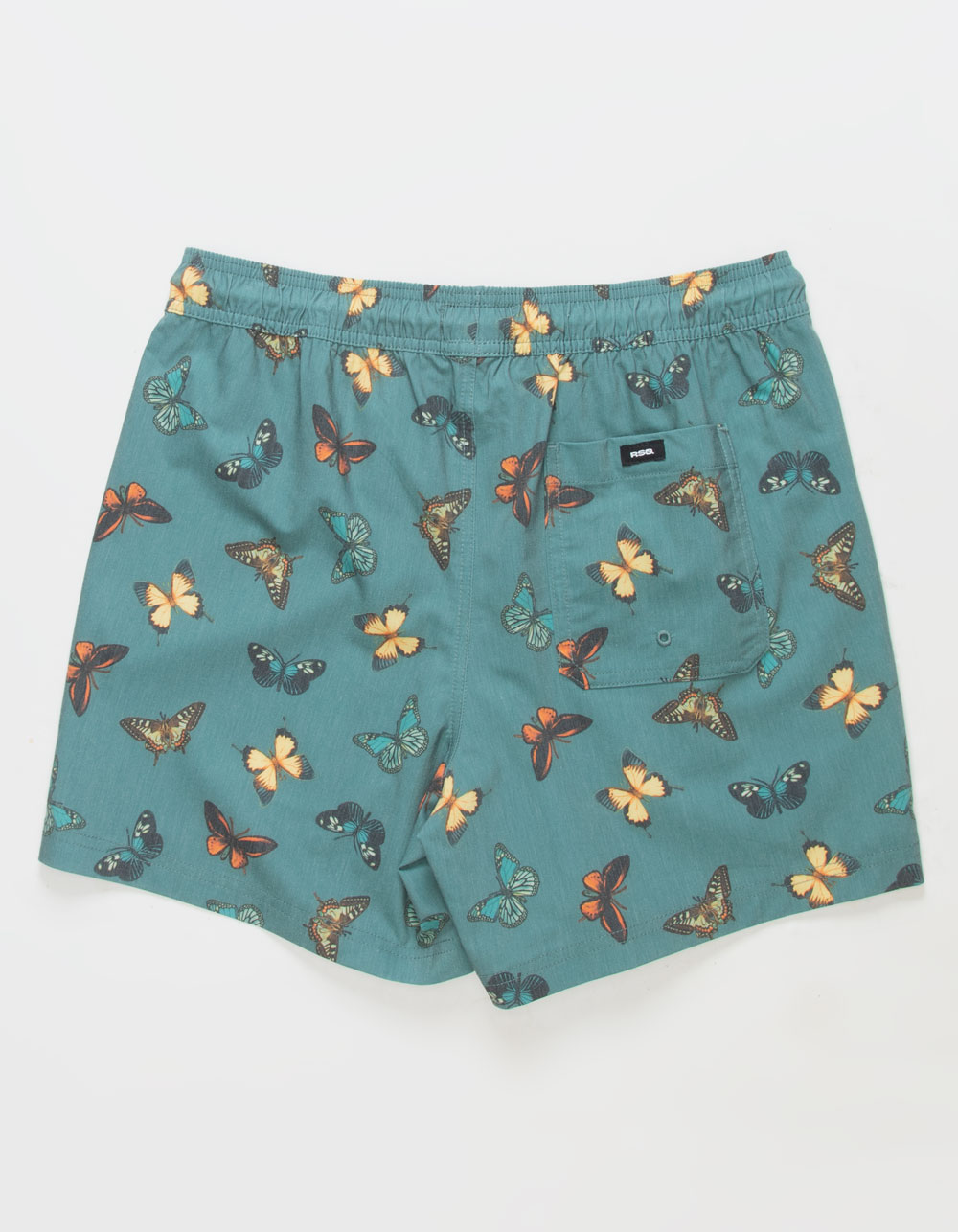 RSQ Butterfly Mens 5" Swim Shorts - PINE