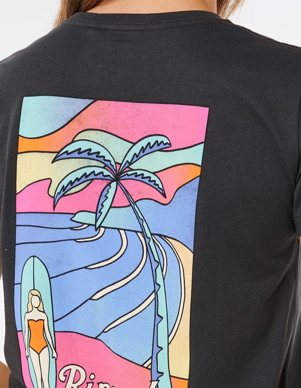 RIP CURL Tide Line Womens Tee - BLACK