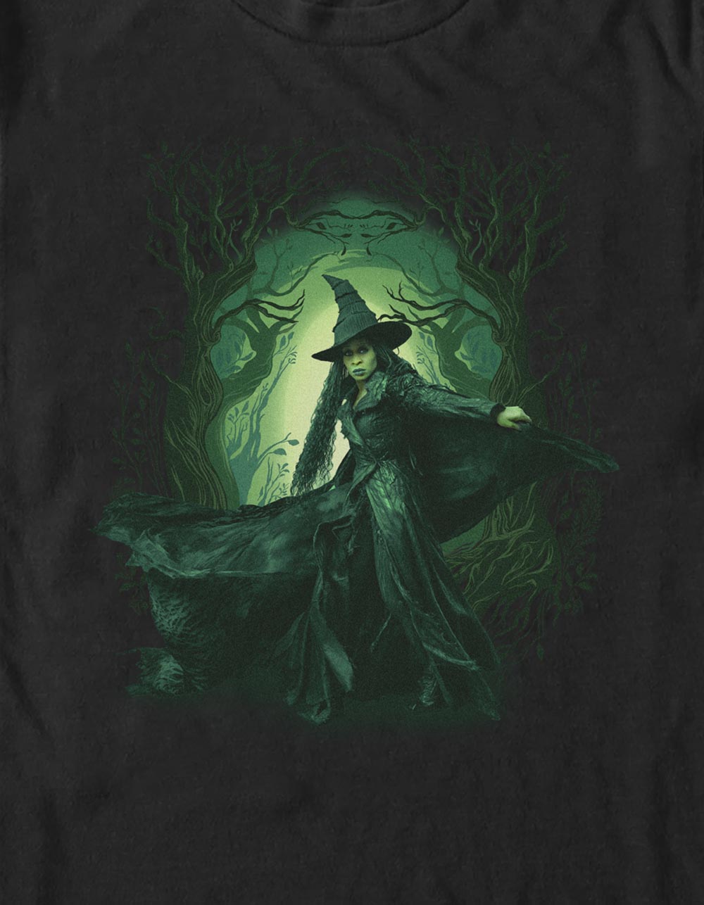 WICKED Elphaba Forest Glow Unisex Tee - BLACK