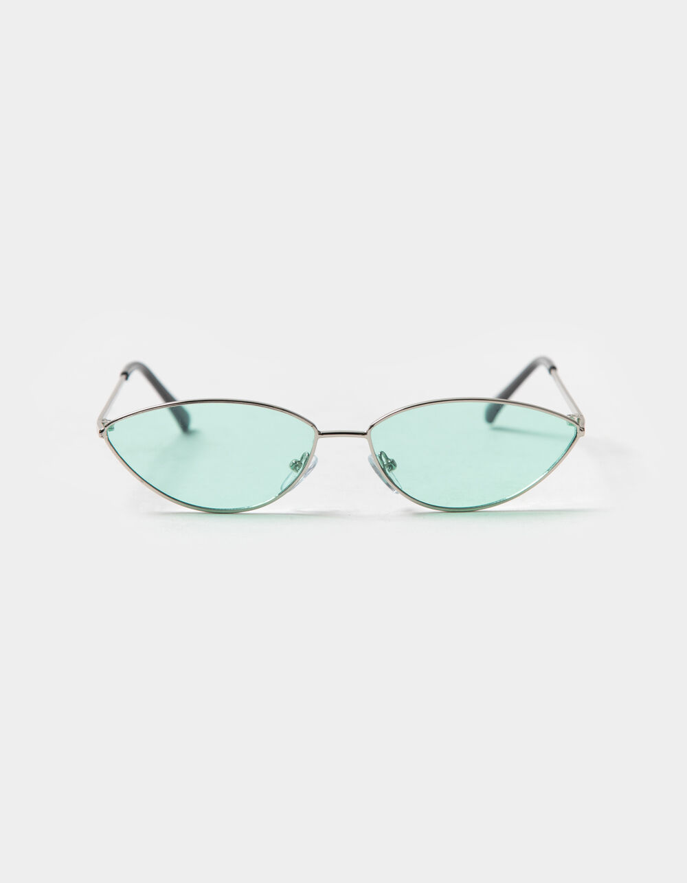 Sleek Metal Green Cat Eye Sunglasses GREEN Tillys