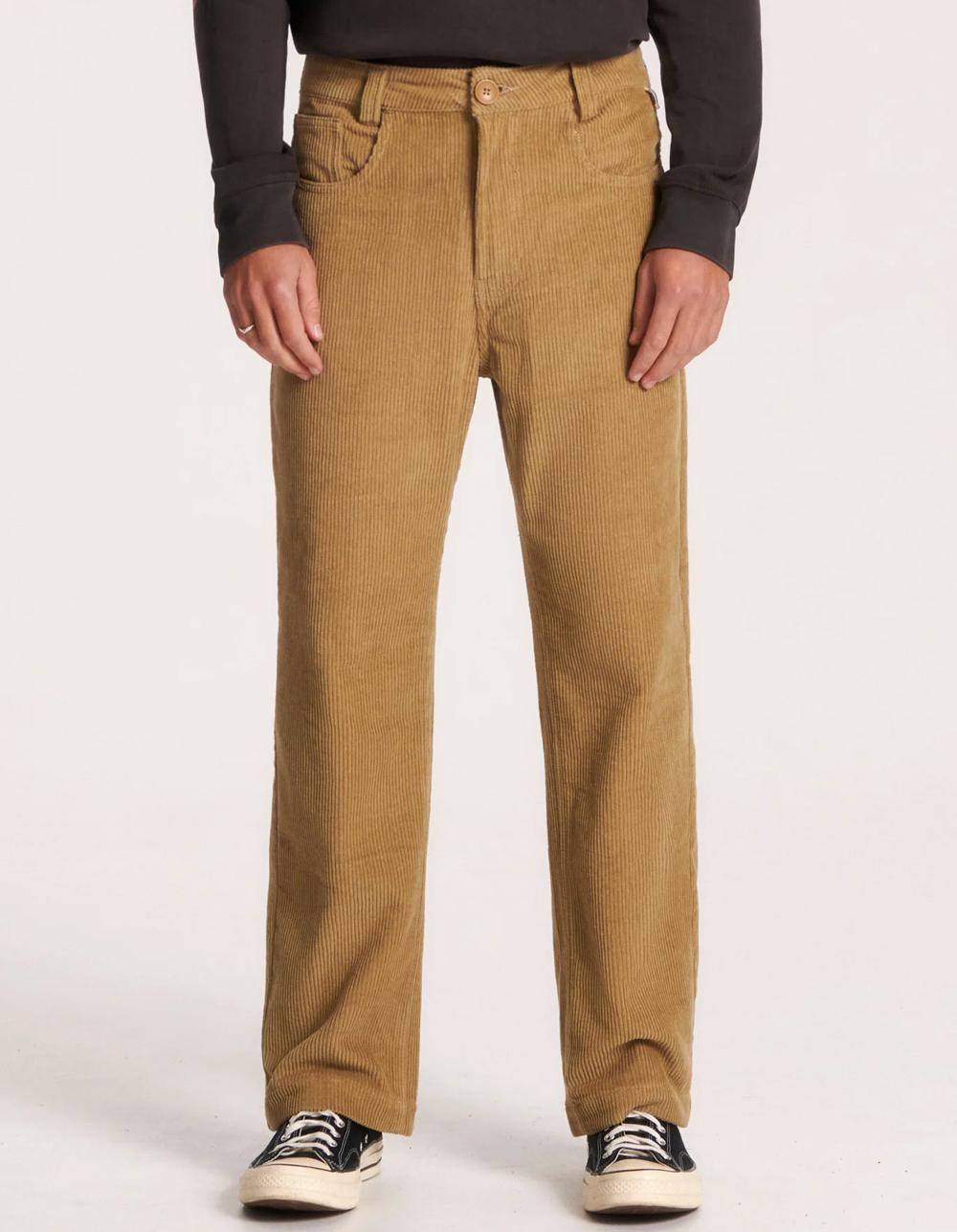 THE CRITICAL SLIDE SOCIETY Peaty Mens 5 Pocket Straight Corduroy Pants - PUTTY