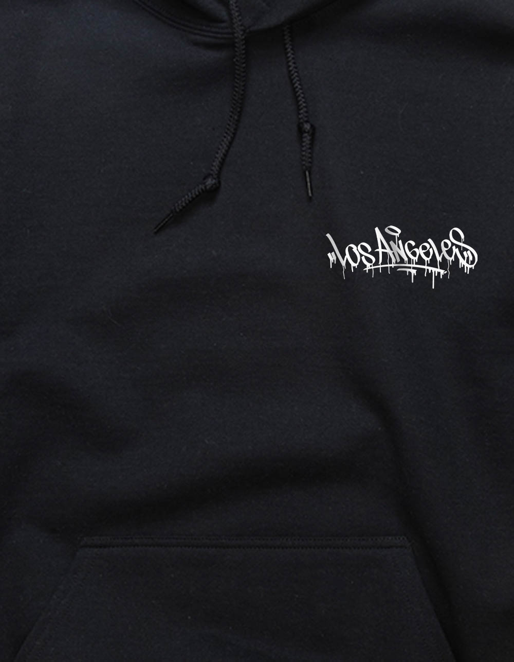 LOS ANGELES Graffiti  Sky Unisex Hoodie - BLACK
