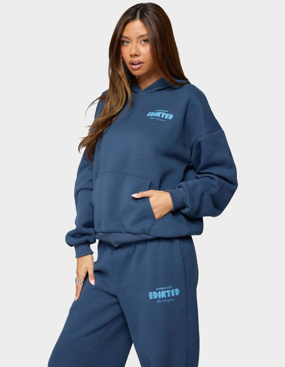 EDIKTED Lounge Edit Hoodie - NAVY