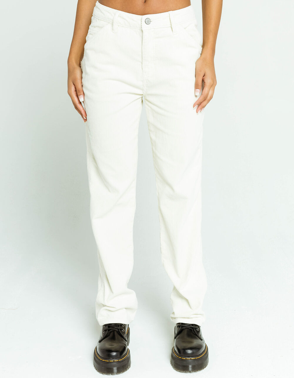 DICKIES Corduroy Womens Carpenter Pants CREAM Tillys