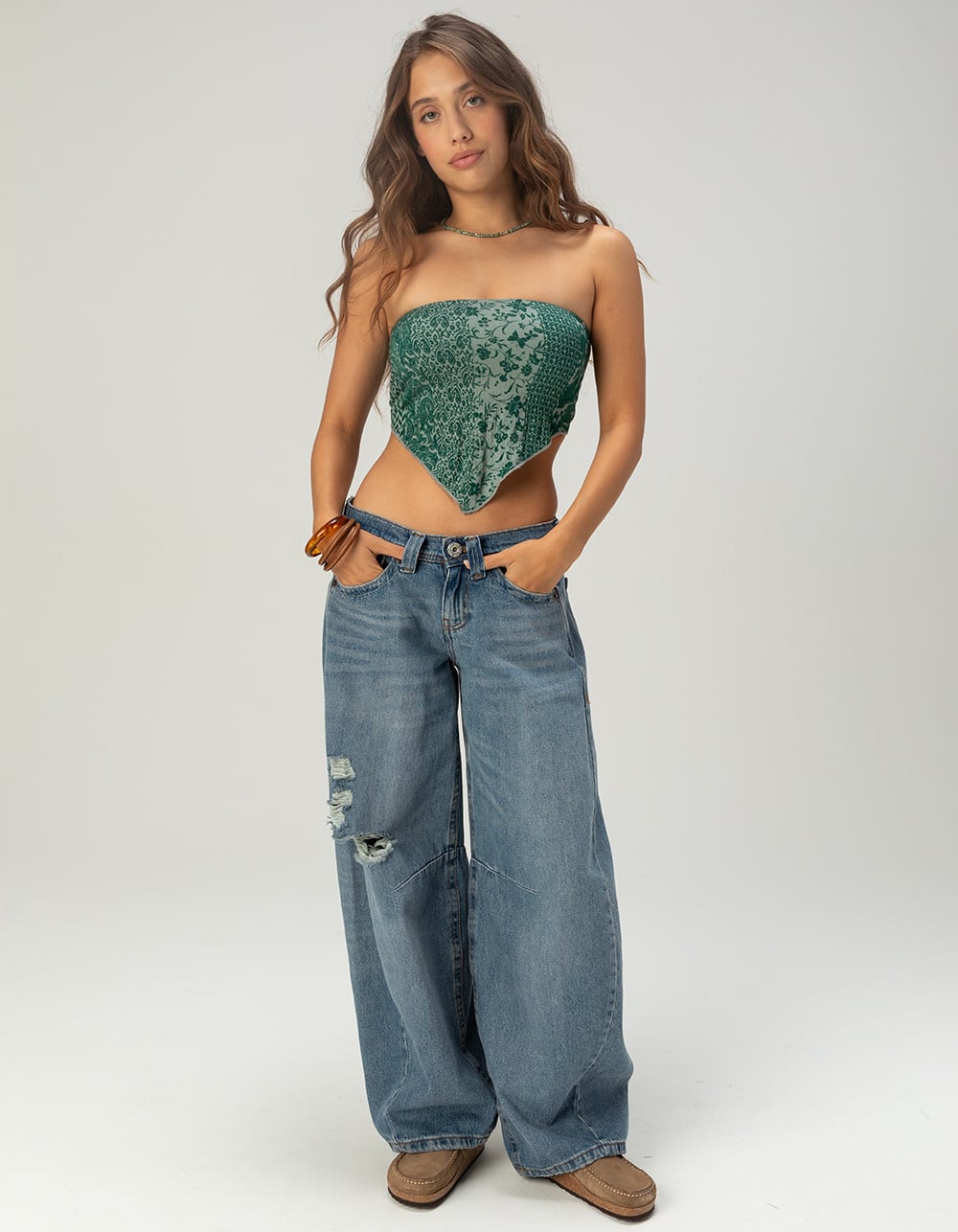 BDG Urban Outfitters Kayla Womens Low Rise Slouchy Cocoon Jeans - VINTAGE
