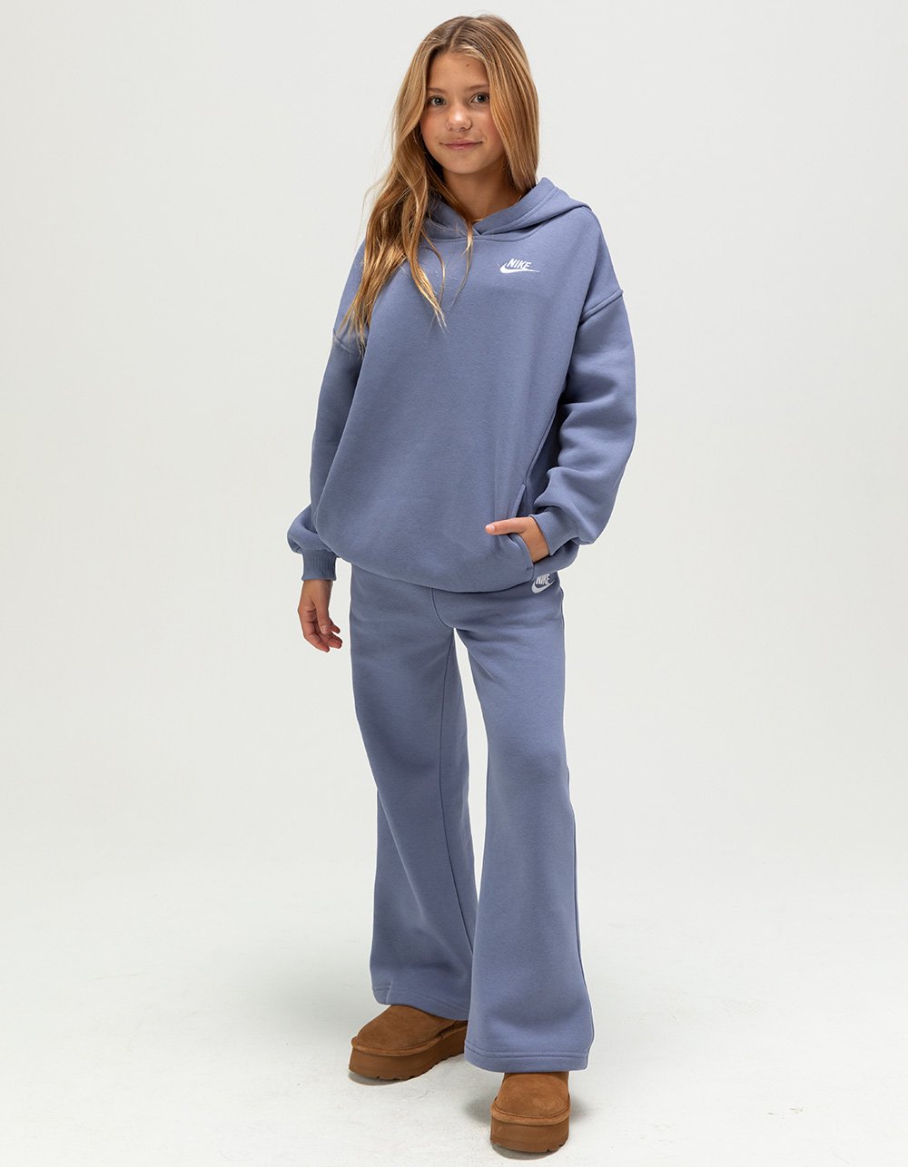 NIKE Sportswear Club Girls Wide Leg Fleece Pants