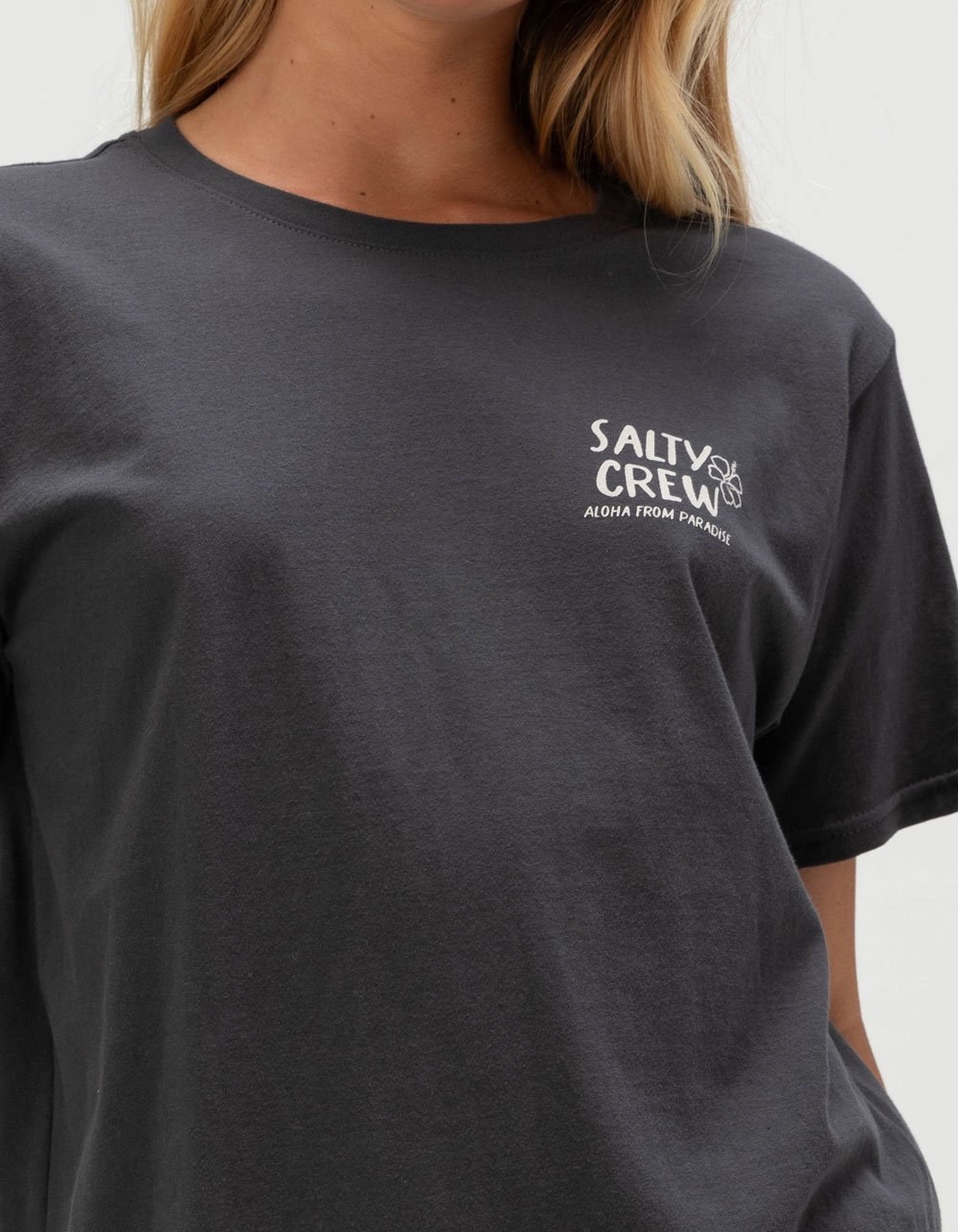 SALTY CREW Islands Womens Boyfriend Tee - CHARCOAL