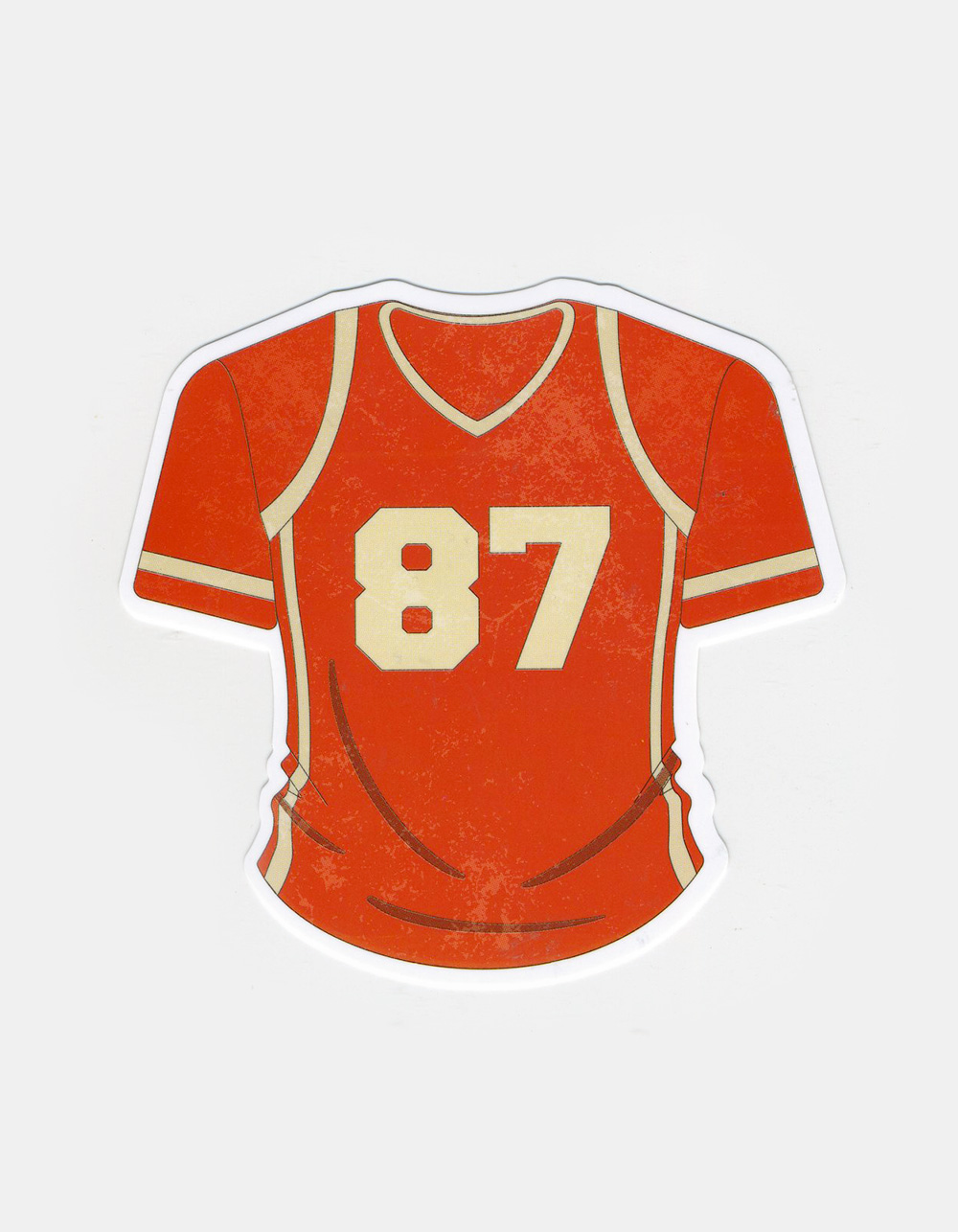 87 Jersey Sticker RED Tillys