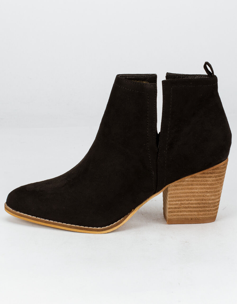 BEAST FASHION Faux Suede Chop Out Womens Black Booties BLACK Tillys