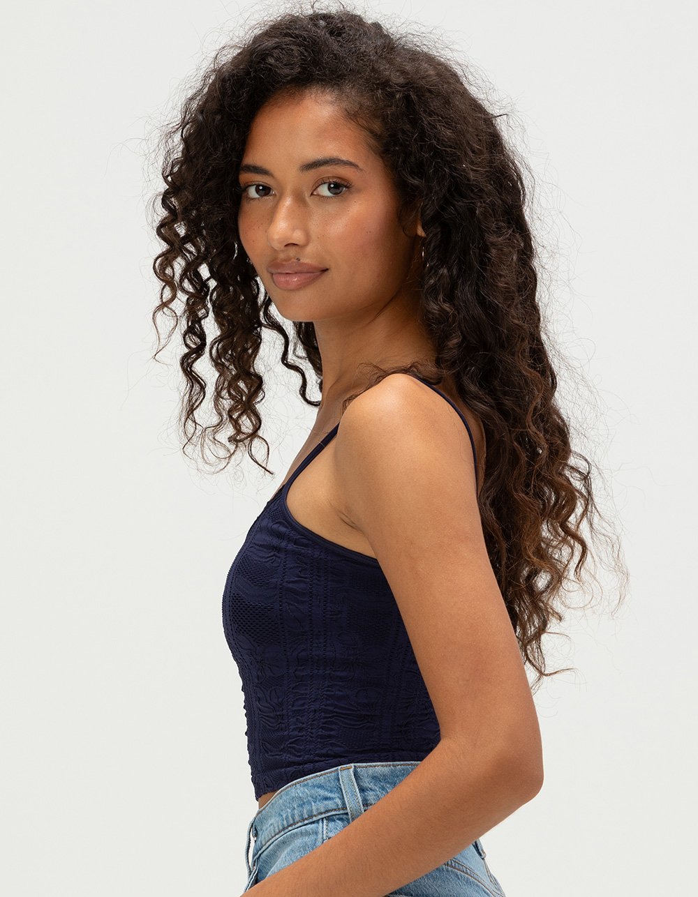 FULL TILT Lace Texture Womens Seamless Cami