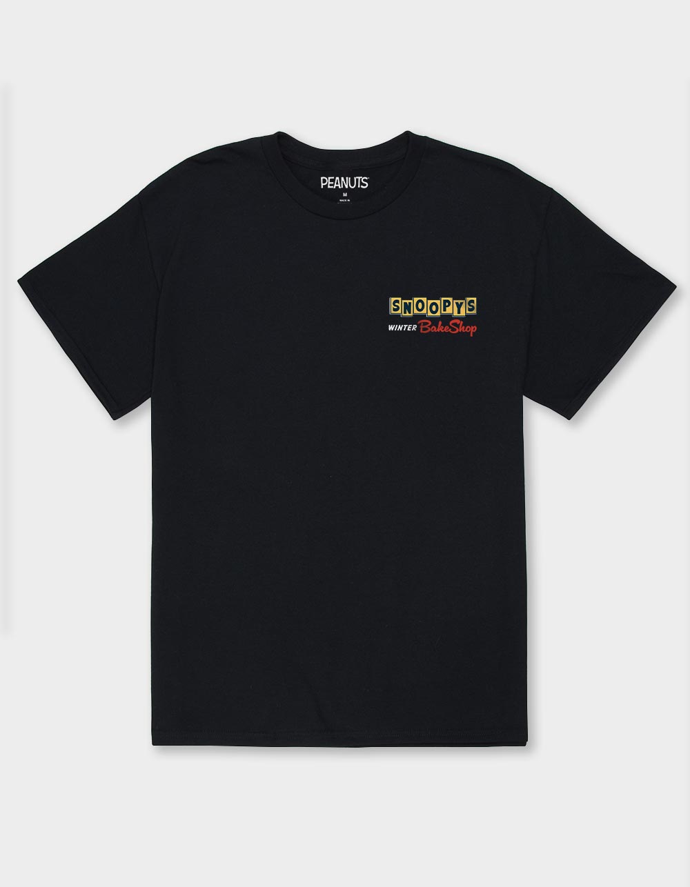PEANUTS Warm Wishes From Bake Shop Unisex Tee - BLACK