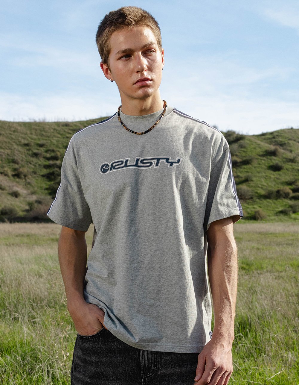 RUSTY Alonso Mens Tee  - HEATHER GRAY