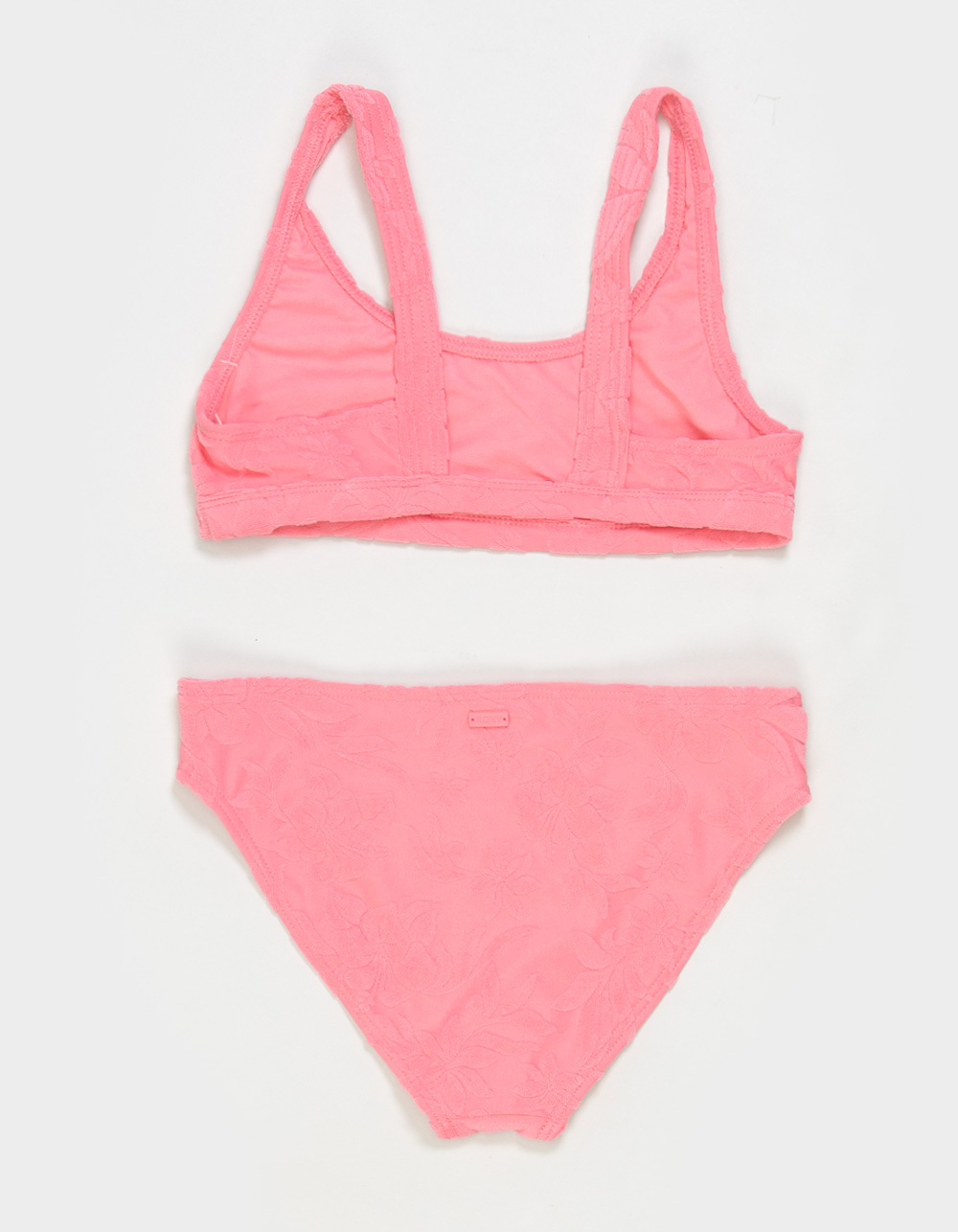 ROXY Hula Girls Texture Bralette Bikini Set - PINK
