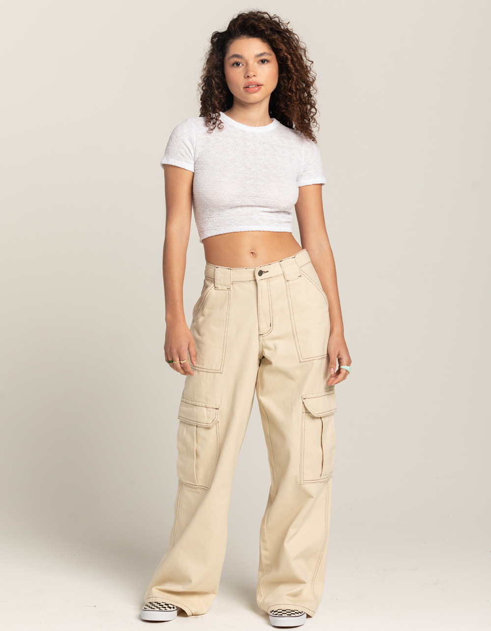RSQ Womens Texture Baby Tee - WHITE | Tillys