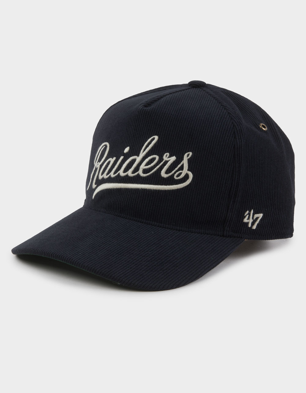47 BRAND Las Vegas Raiders Golden Age Cord '47 Hitch Strapback Hat - BLACK