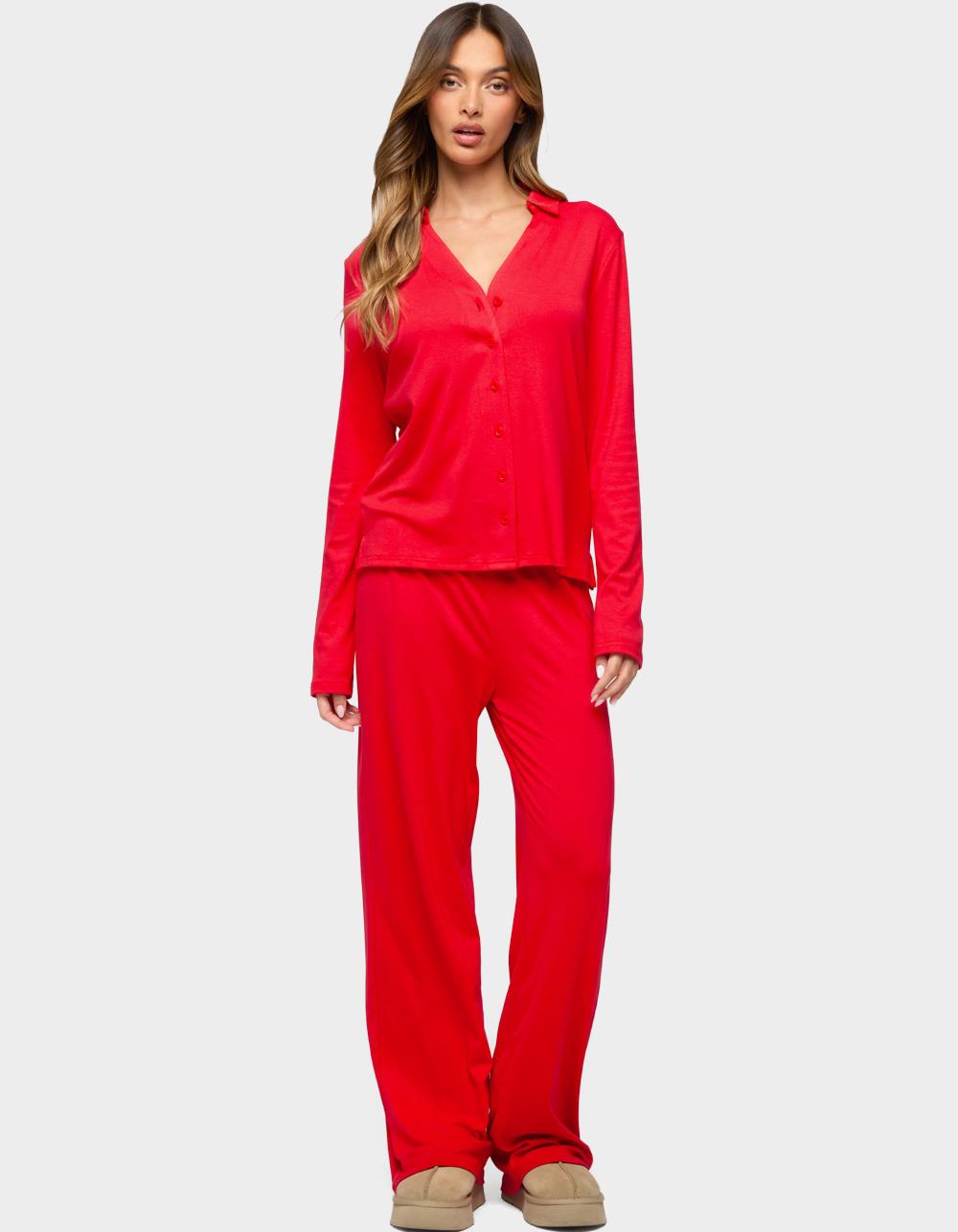 EDIKTED Justina Pants - RED