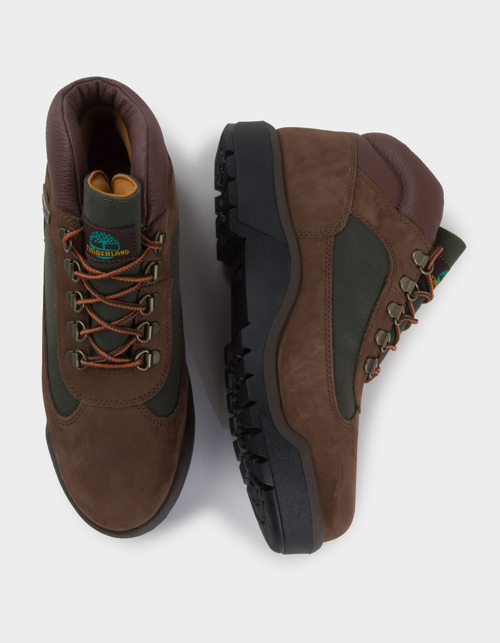 TIMBERLAND Mens Waterproof Field Boots - DARK BROWN
