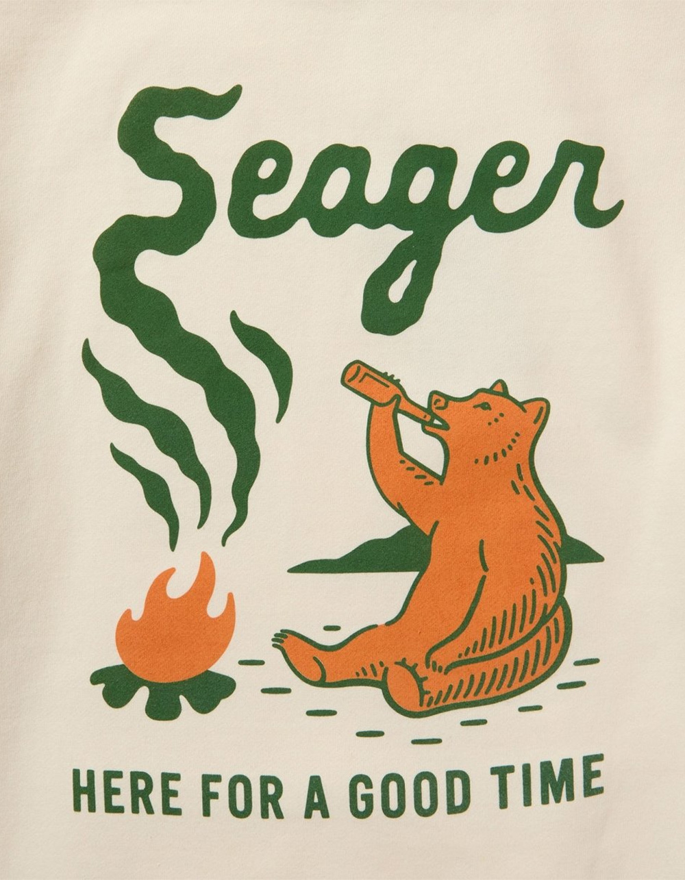 SEAGER Smokey Mens Hoodie - BONE