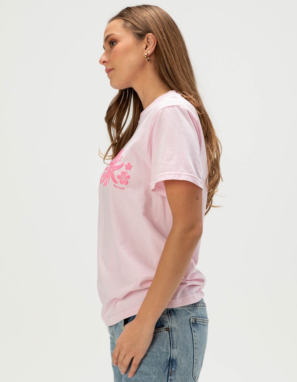 RIOT SOCIETY Starfish Womens Boyfriend Tee - PINK