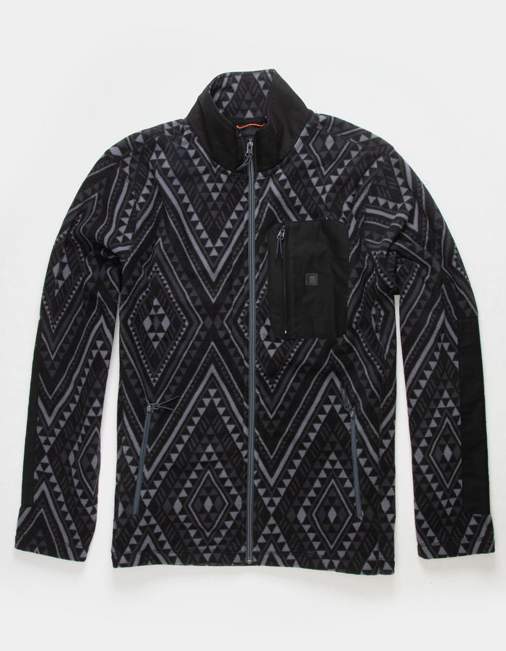 ROARK Landfall Fleece Mens ZipUp Jacket BLACK Tillys