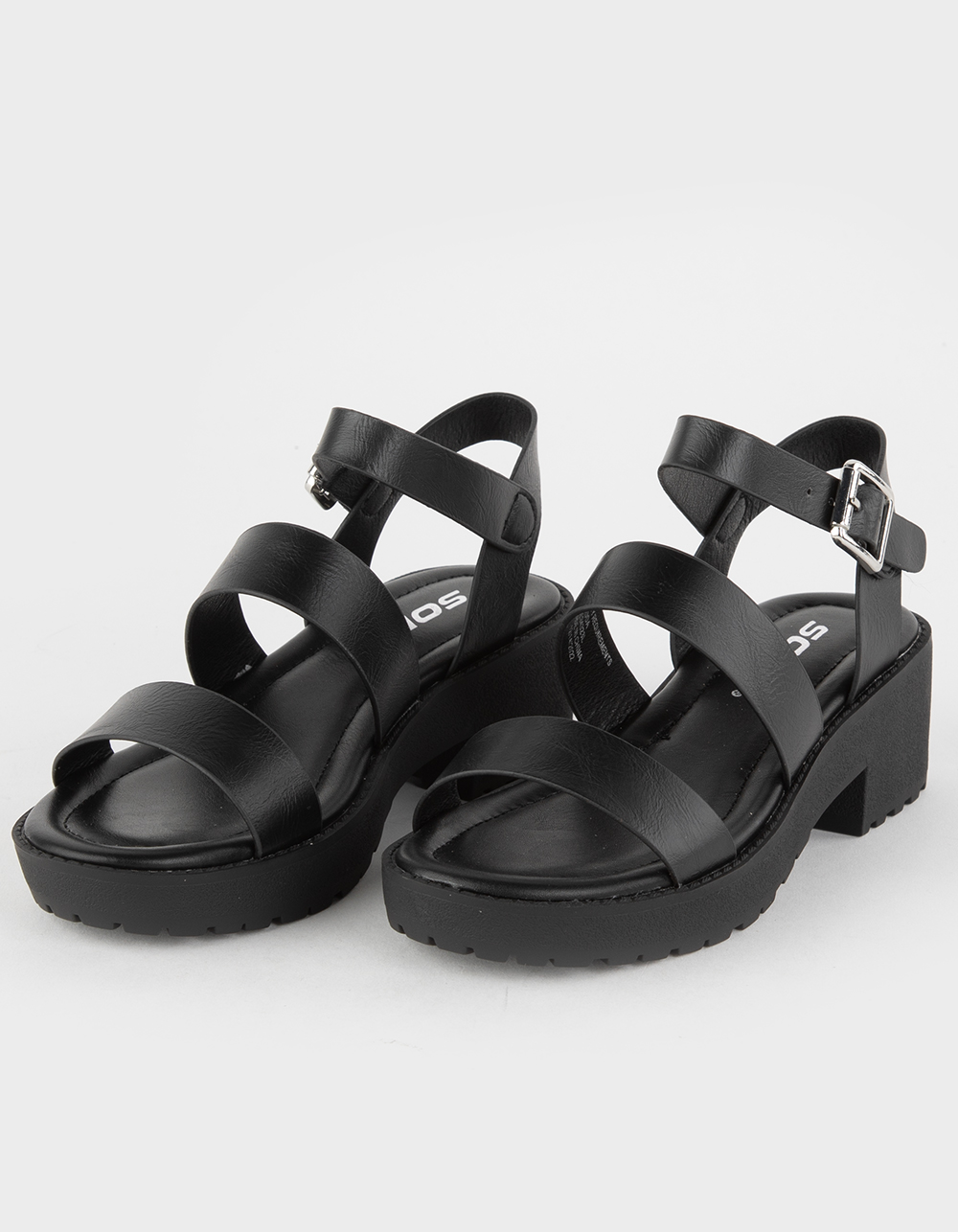 SODA Strappy Platform Girls Sandals - BLACK | Tillys