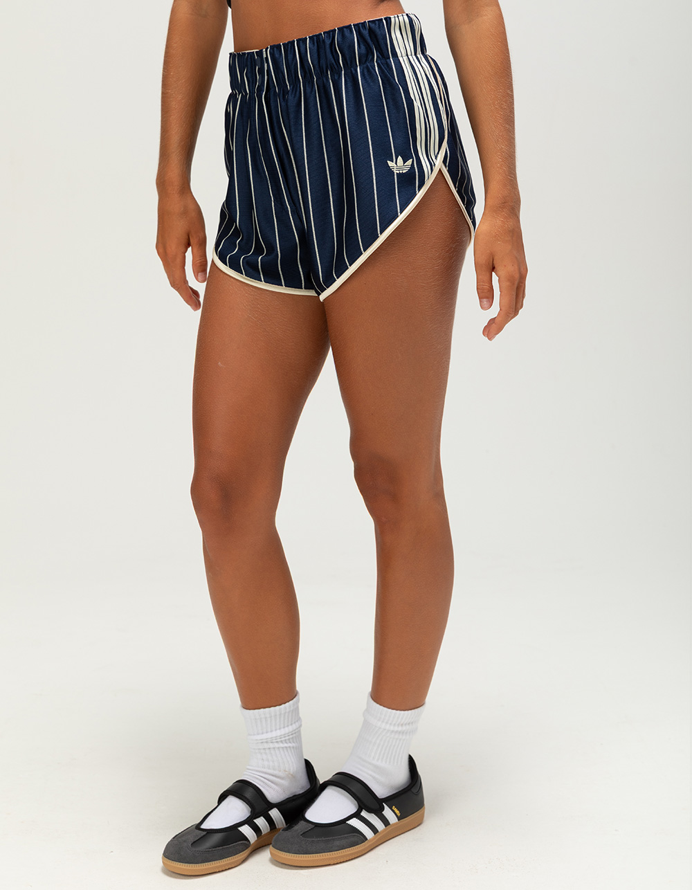 ADIDAS Originals Pinstripe Firebird Womens Shorts - NAVY COMBO