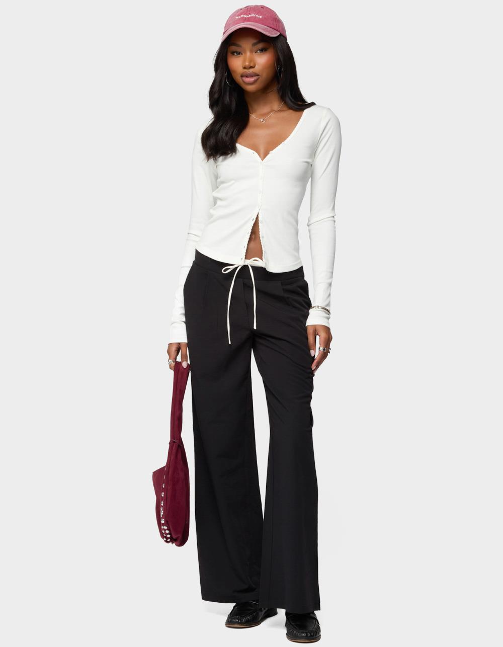 EDIKTED Tanya Button Up Cardigan - WHITE