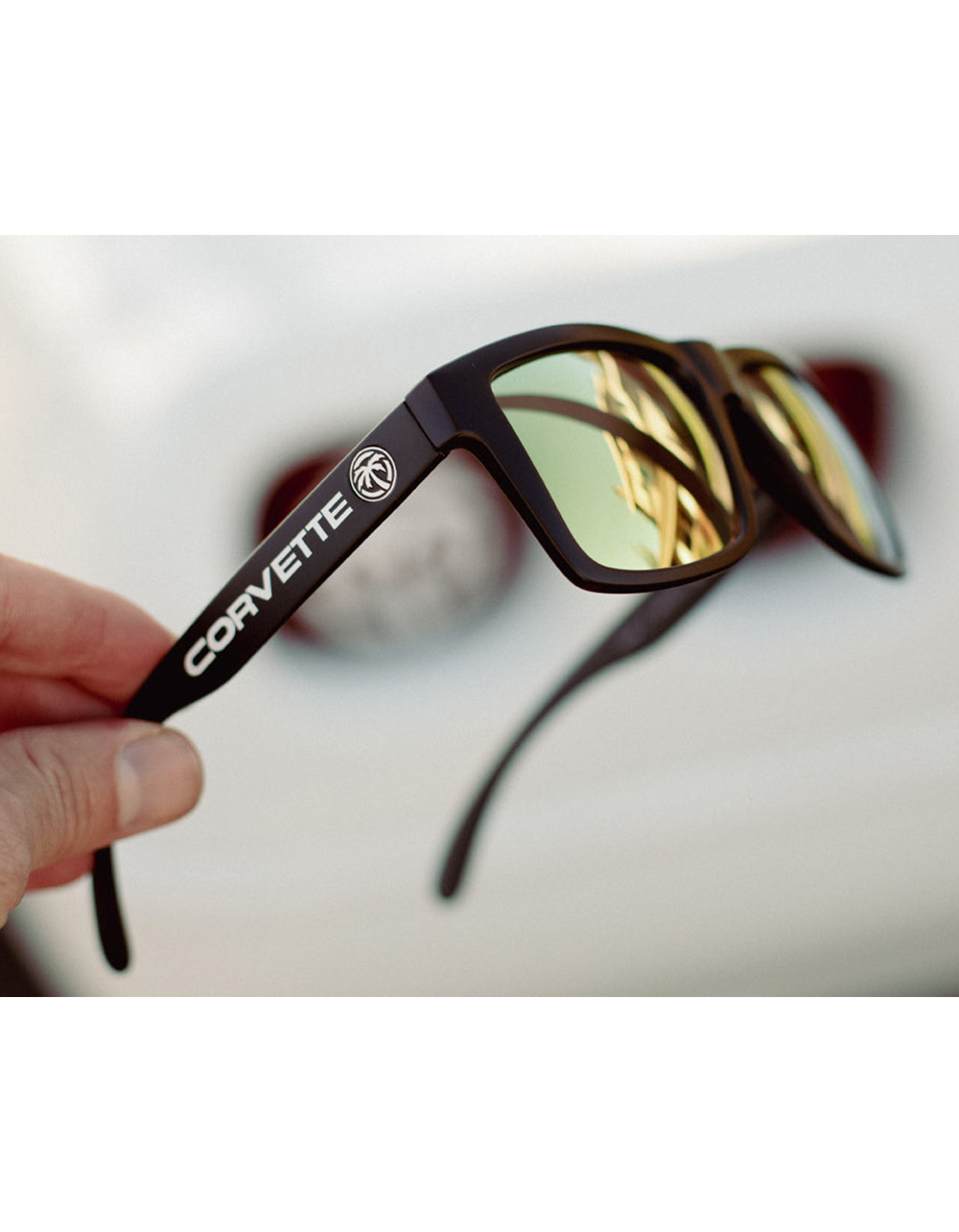 HEATWAVE VISUAL x Chevrolet Corvette XL Vise Sunglasses BLACK GOLD
