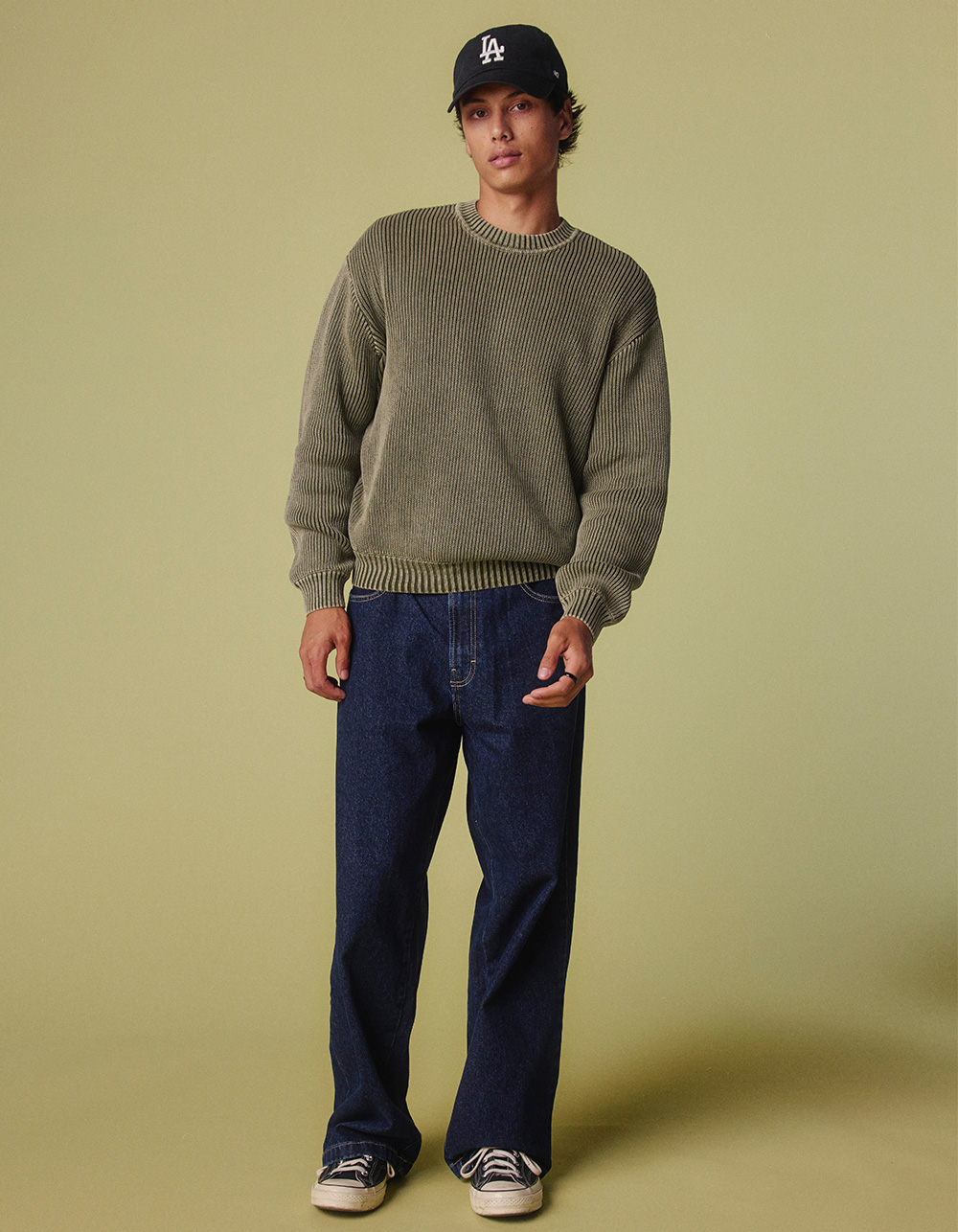 DICKIES Hilham Mens Baggy Jeans - Dark Wash