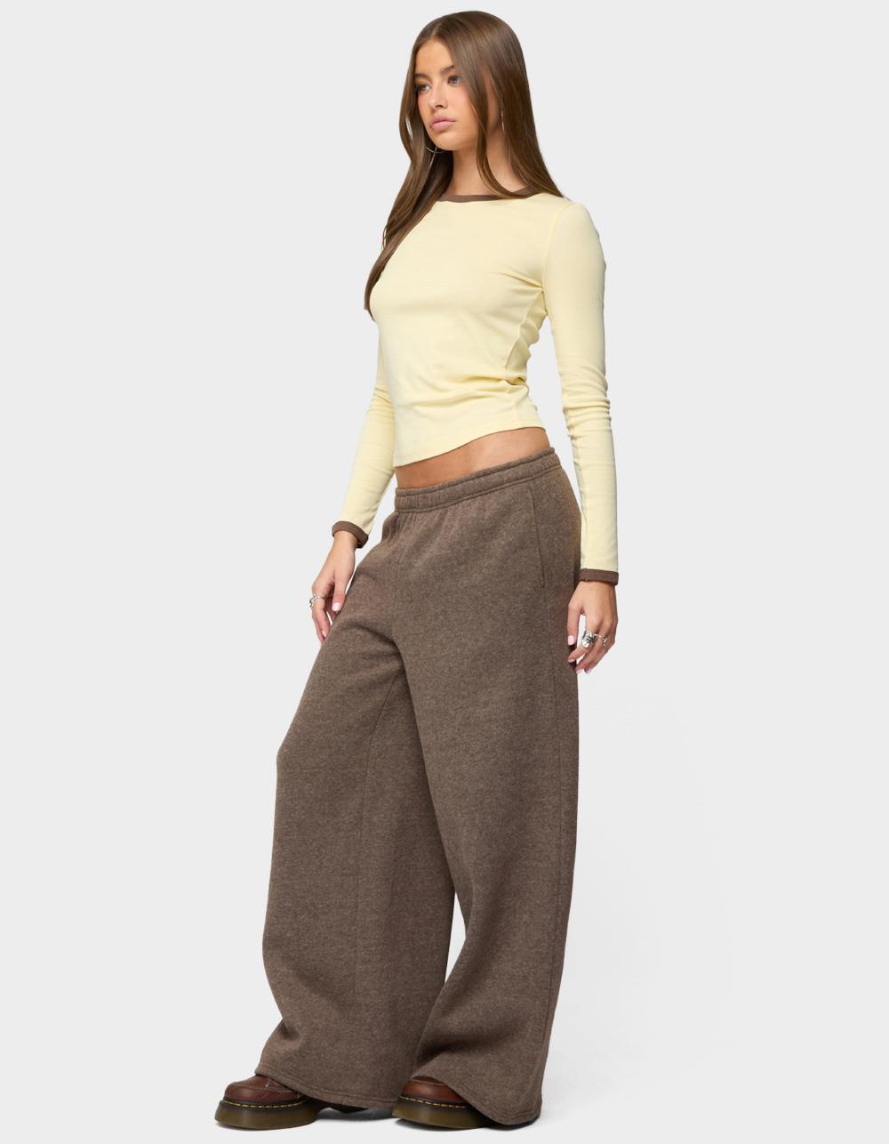 EDIKTED Zander Contrast Long Sleeve Tee - YELLOW