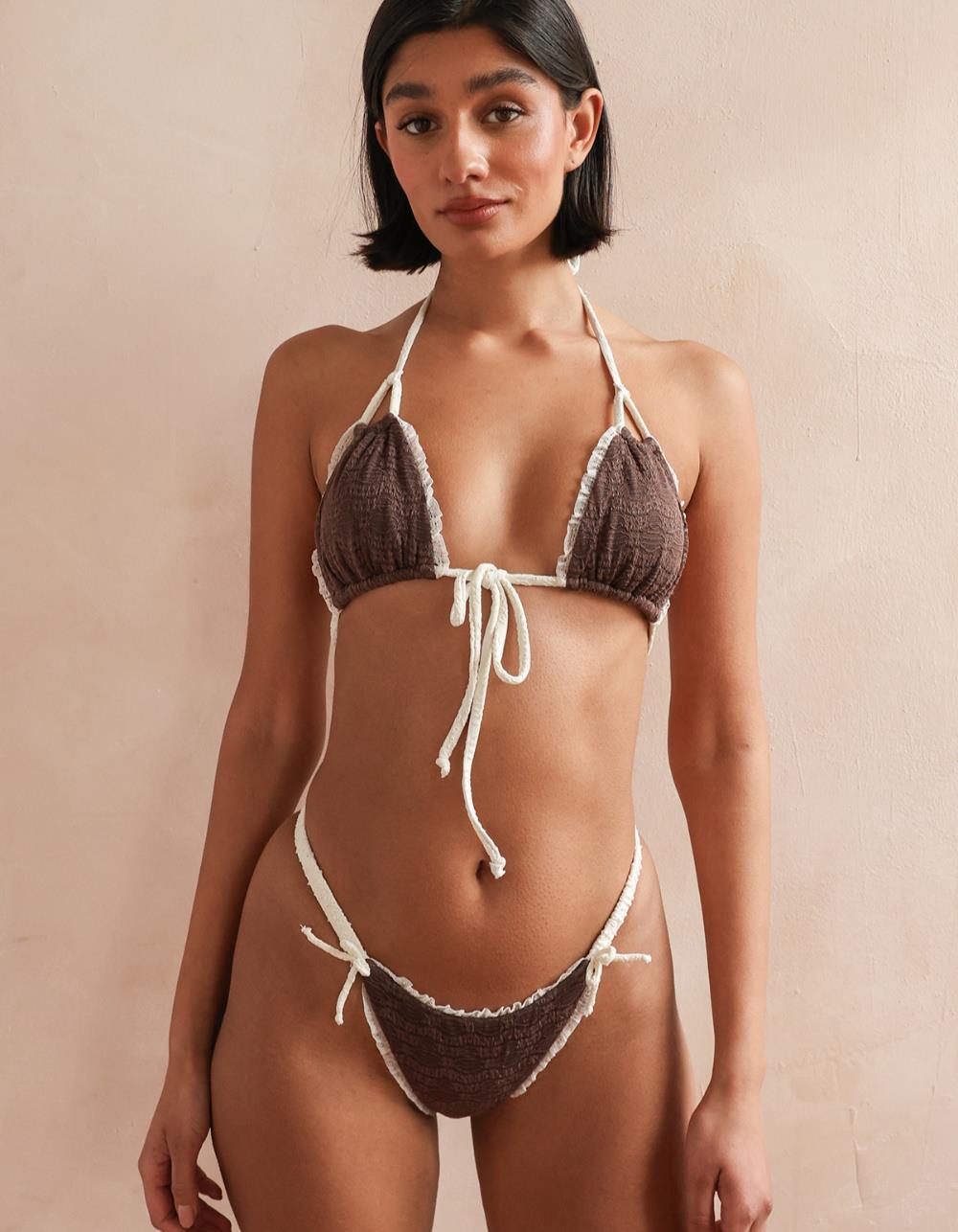 DIPPIN' DAISY'S Corsica Triangle Bikini Top - DARK BROWN