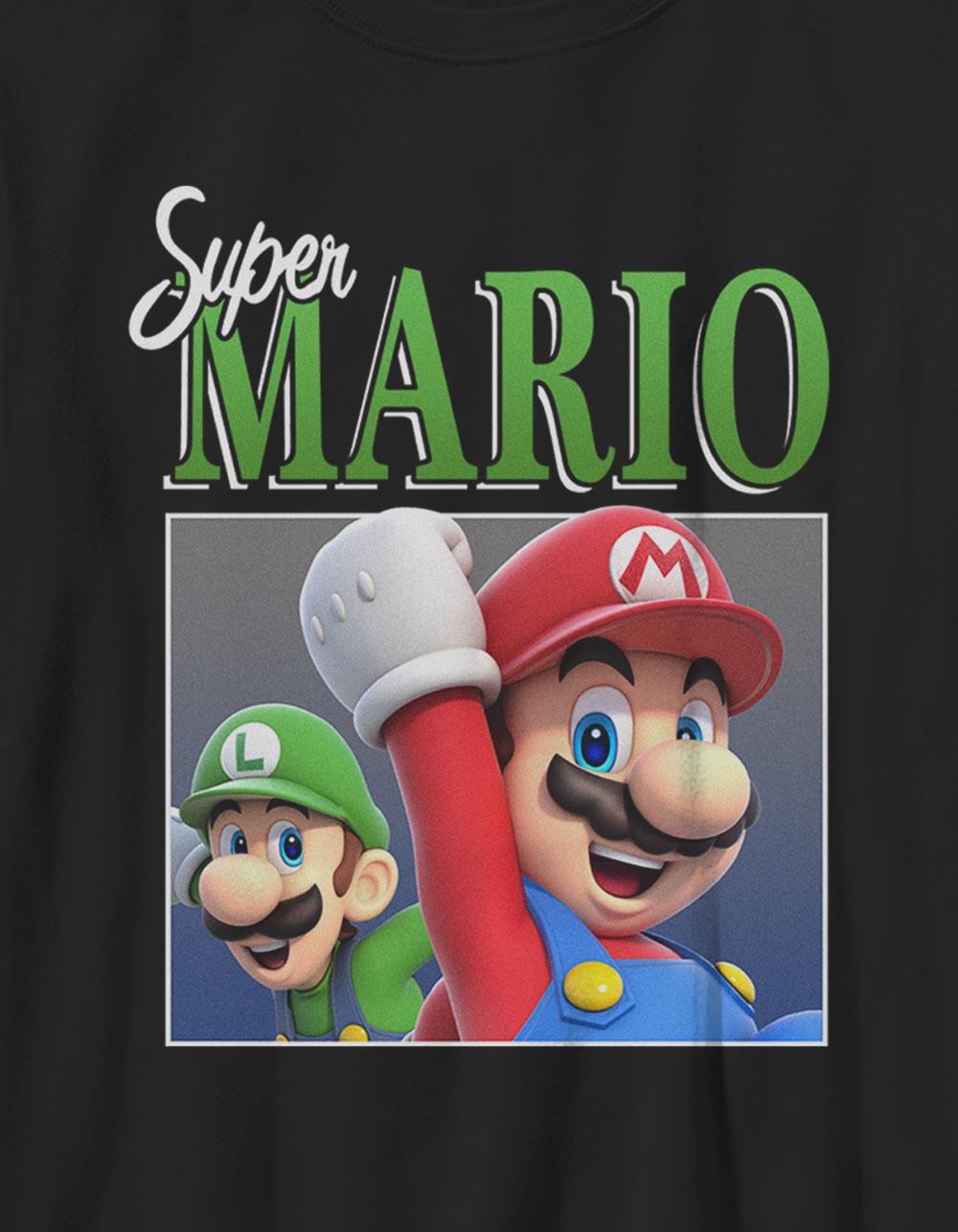SUPER MARIO Fist Up Unisex Kids Tee - BLACK