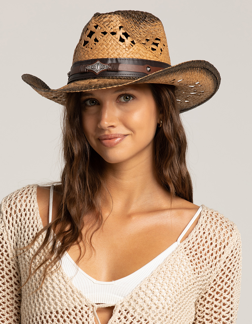 Tea Washed Womens Cowboy Hat BROWN Tillys