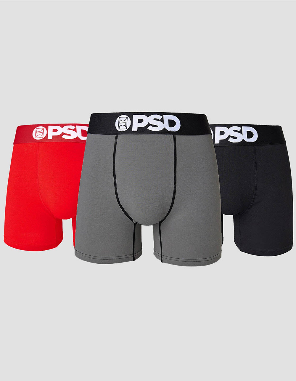 PSD Solids 3 Pack Mens Boxer Briefs - MULTI