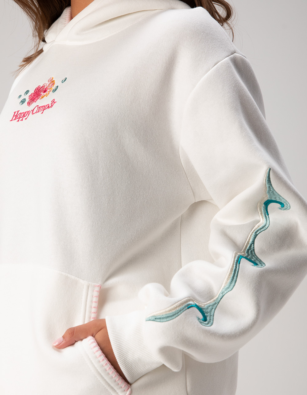 HAPPY CAMP3R The Sea Is Calling Womens Hoodie - CREAM