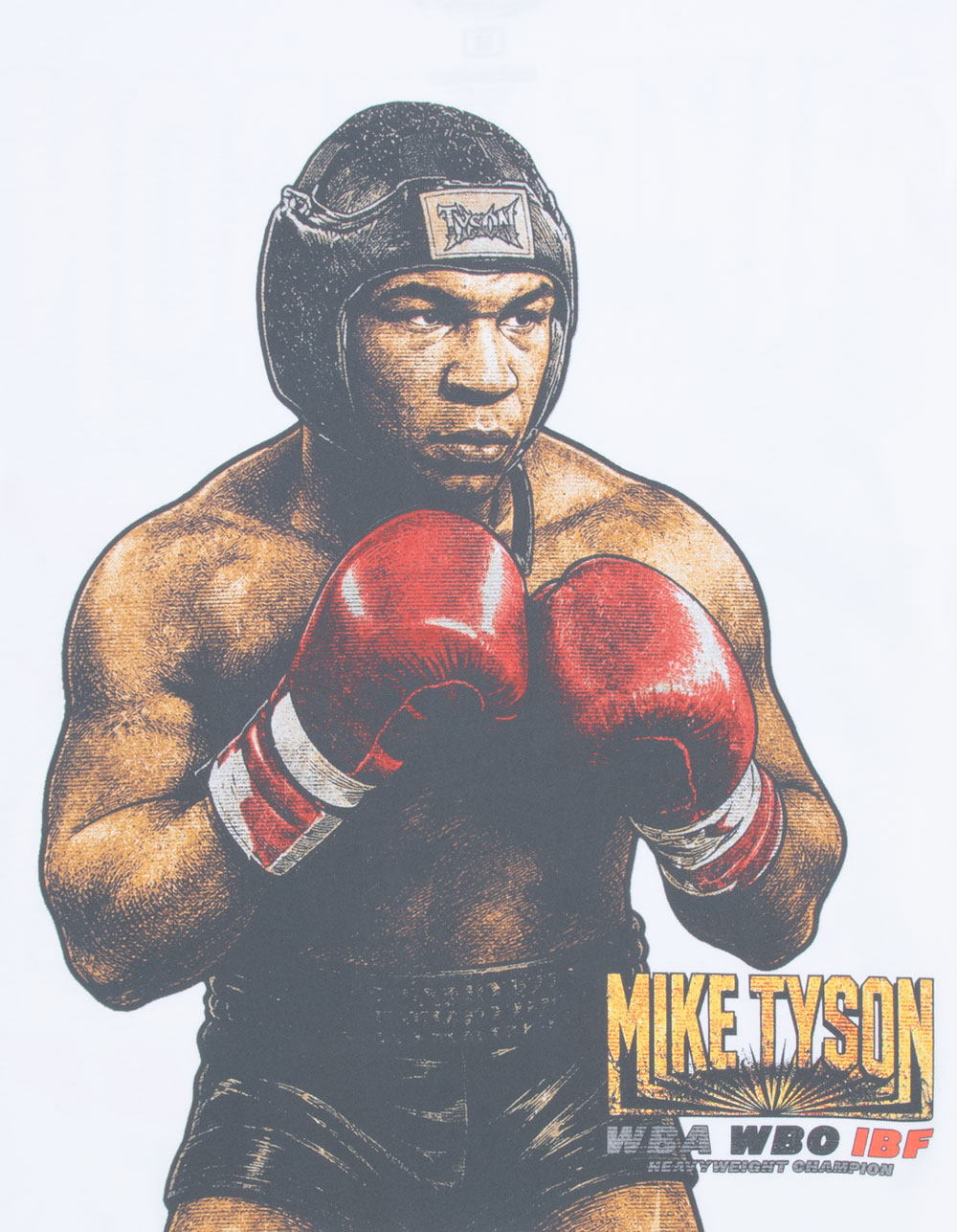 MIKE TYSON Box 4 Glory Mens Boxy Tee - WHITE
