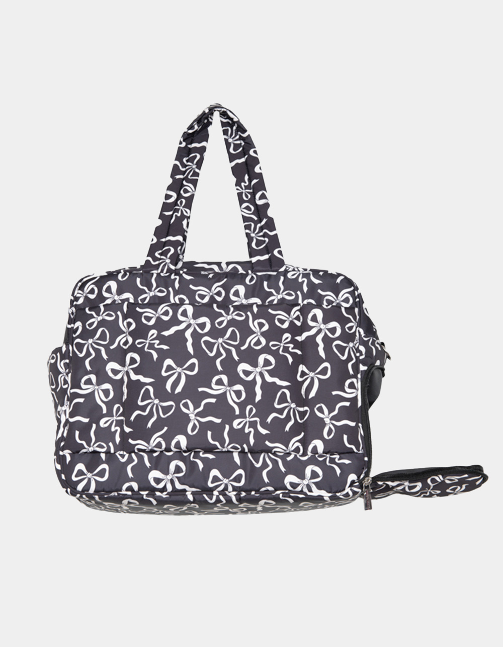 KATYDID Bows All Over Weekender Bag - BLK/WHT
