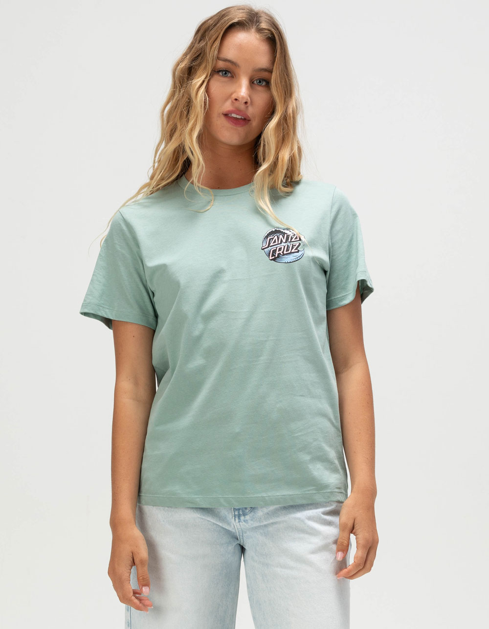 SANTA CRUZ Wave Dot Womens Tee - SEAFOAM