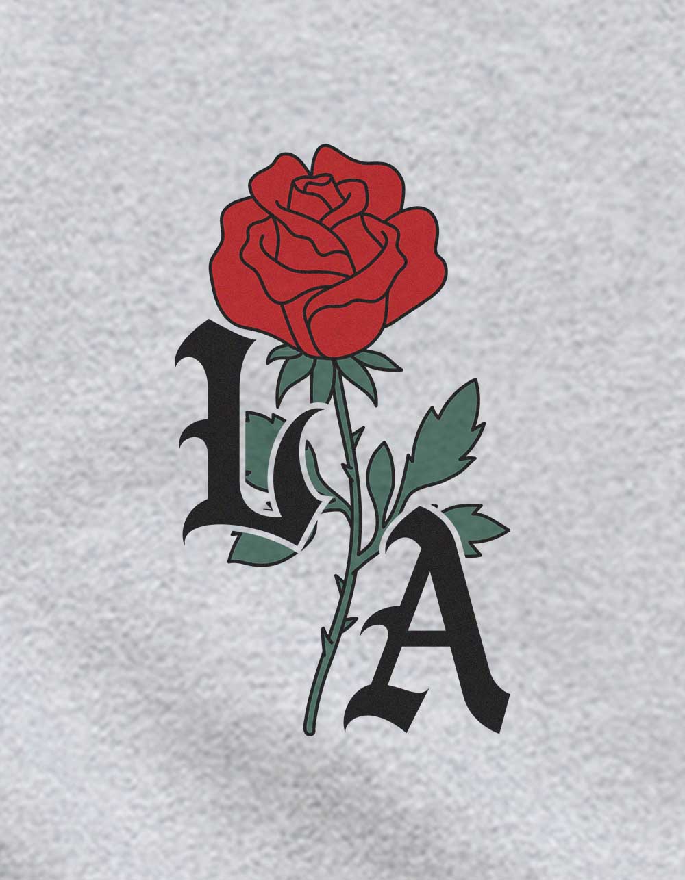 LOS ANGELES Rose LA Unisex Crewneck Sweatshirt - HEATHER GRAY