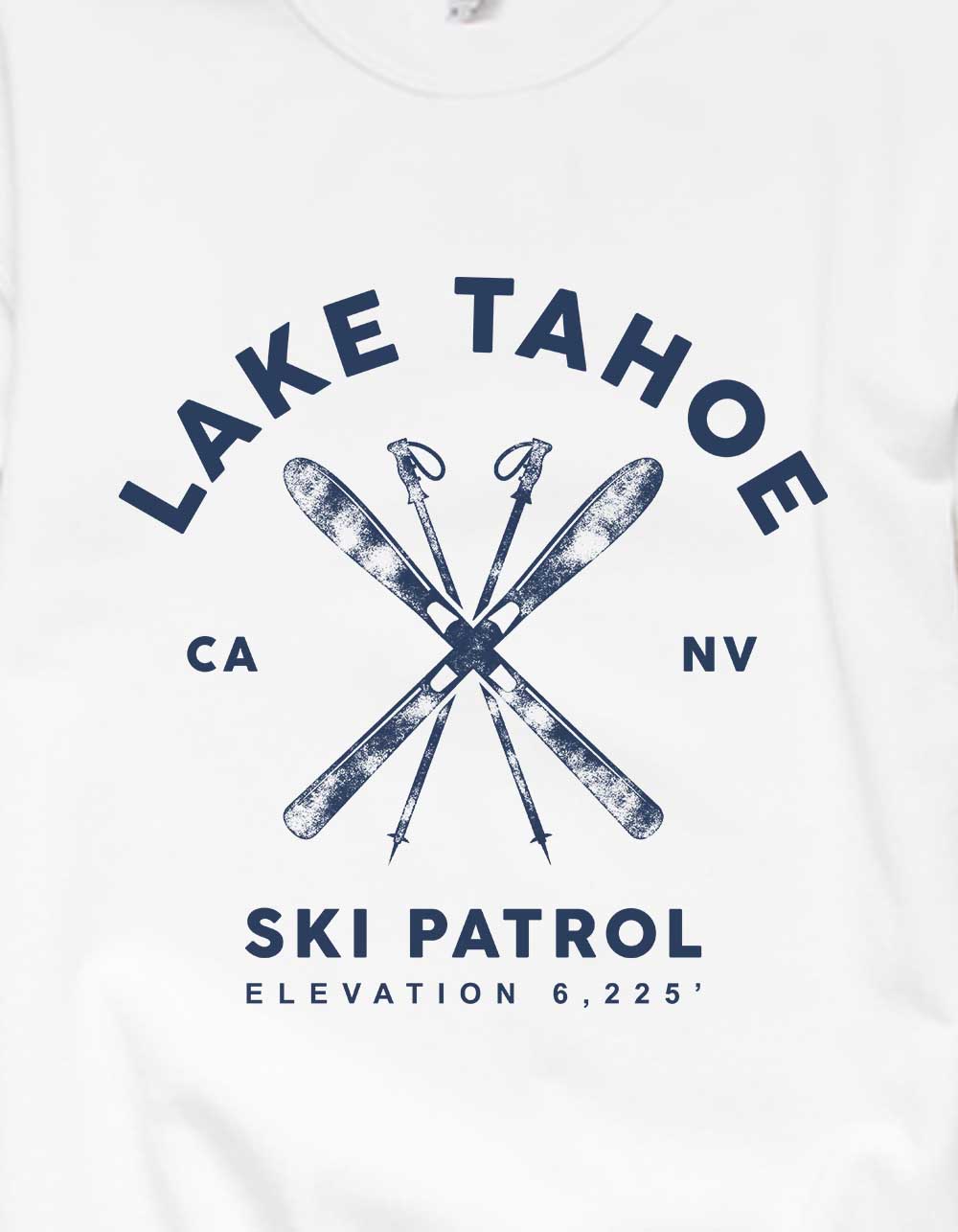 LAKE TAHOE Ski Patrol Unisex Crewneck Sweatshirt - WHITE