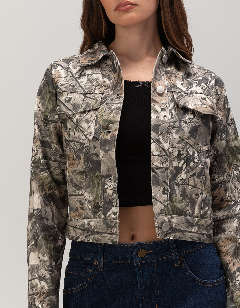 RSQ Womens Camo Trucker Jacket - CAMO