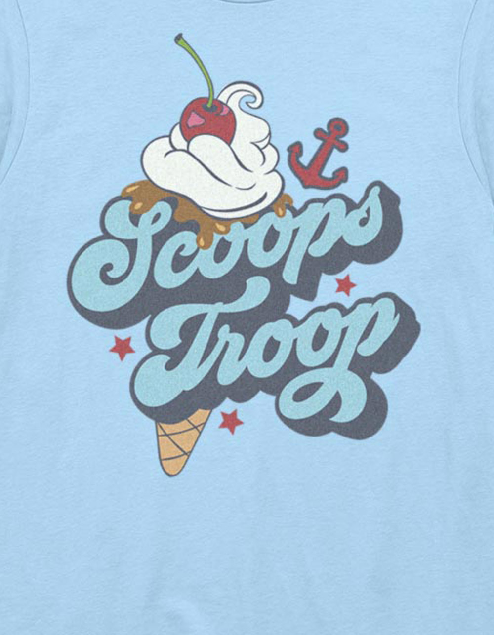 STRANGER THINGS Scoops Troops Unisex Tee - LIGHT BLUE