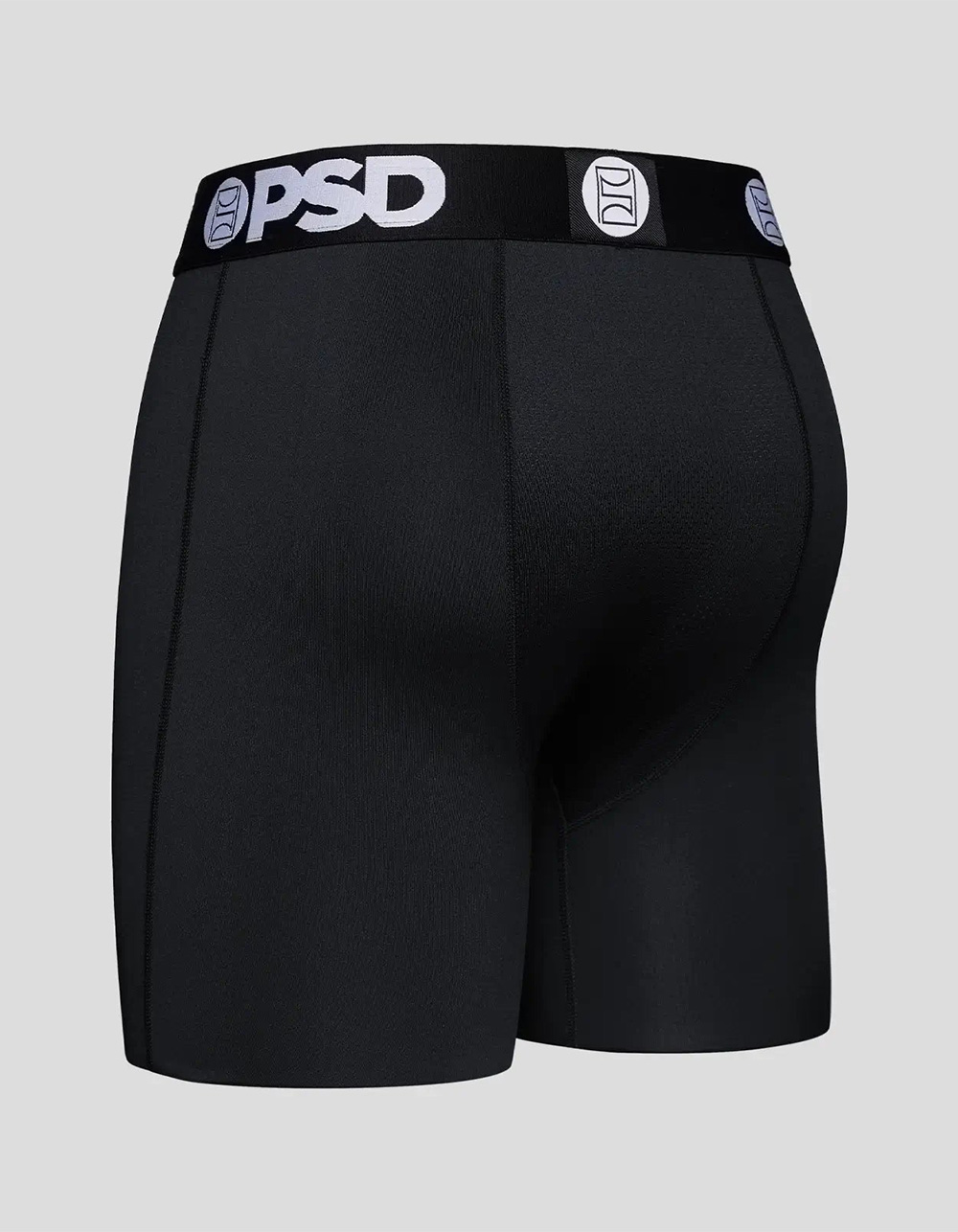 PSD Solids Mens Boxer Briefs - BLACK