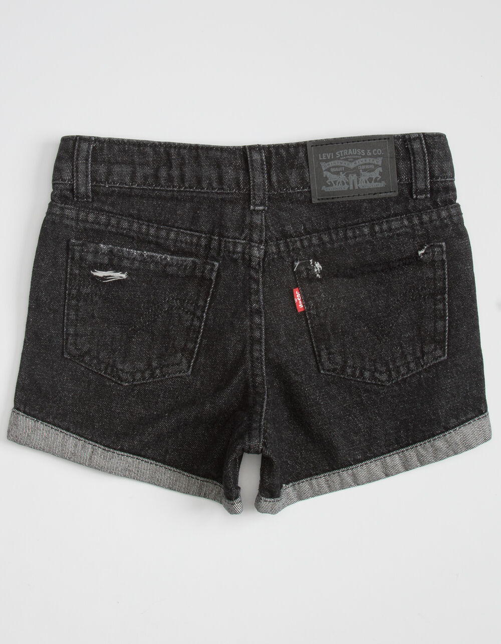 LEVI'S Girlfriend Shorty Little Girls Black Denim Shorts (46x) WASH