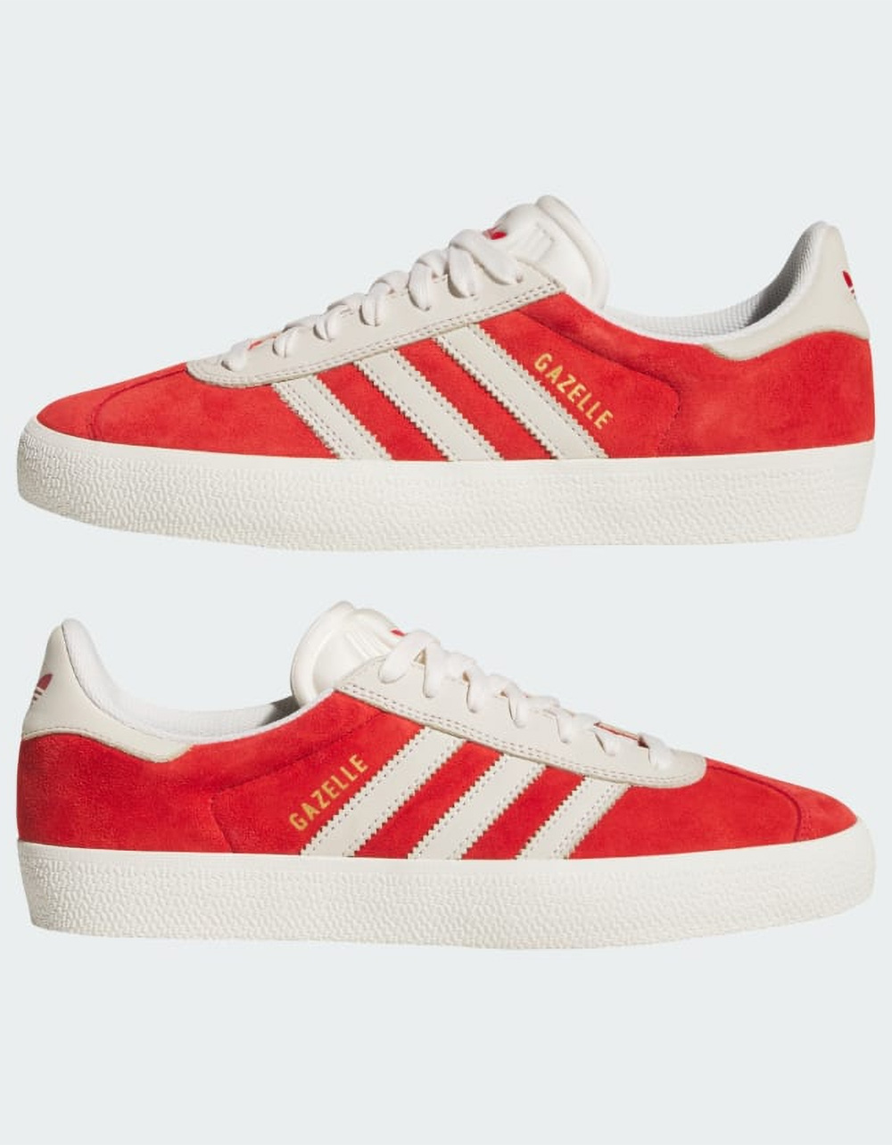 ADIDAS Gazelle ADV Shoes - BETTER SCARLET / CHALK WHITE GOLD METALLIC