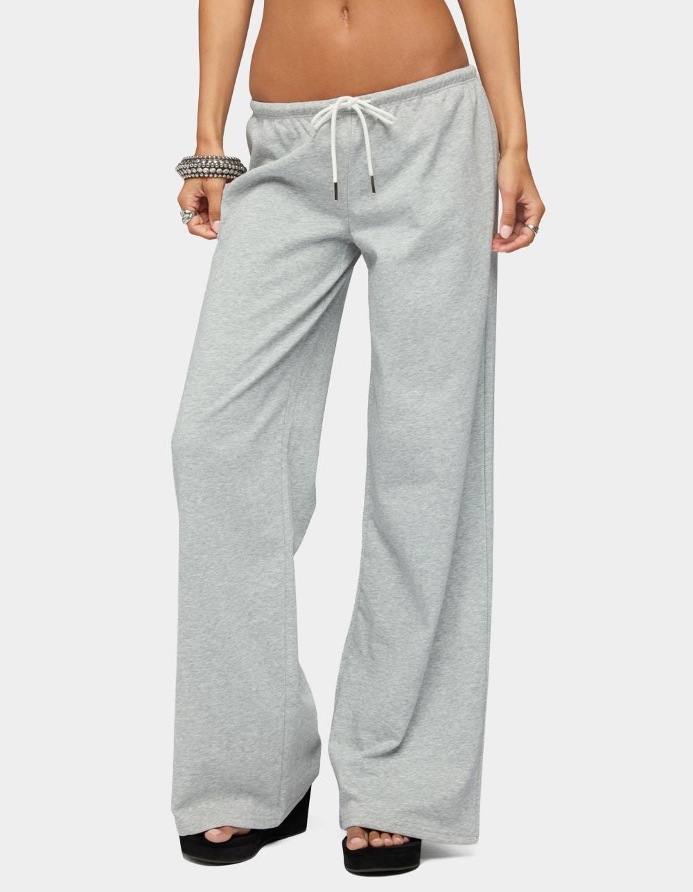 EDIKTED UK Low Rise Sweatpants - GRAY