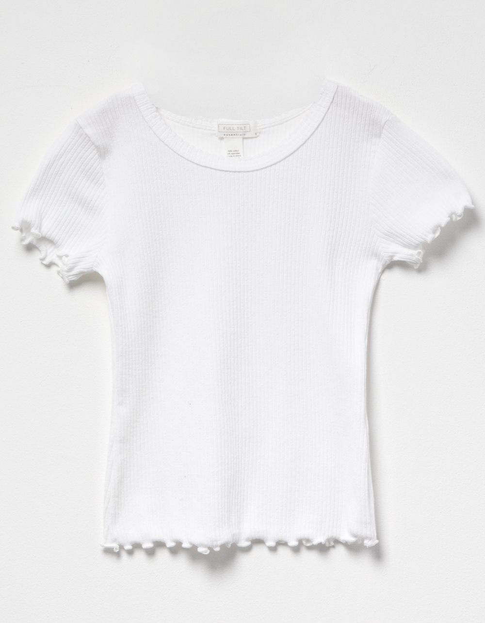 FULL TILT Girls Essentials Baby Tee WHITE Tillys