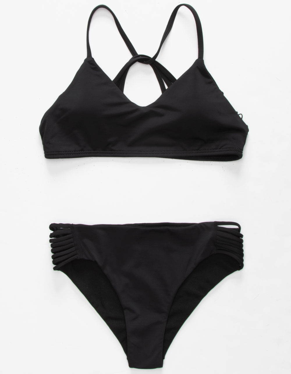 FULL TILT Bralette/Hipster Girls Black Bikini Set - BLACK | Tillys
