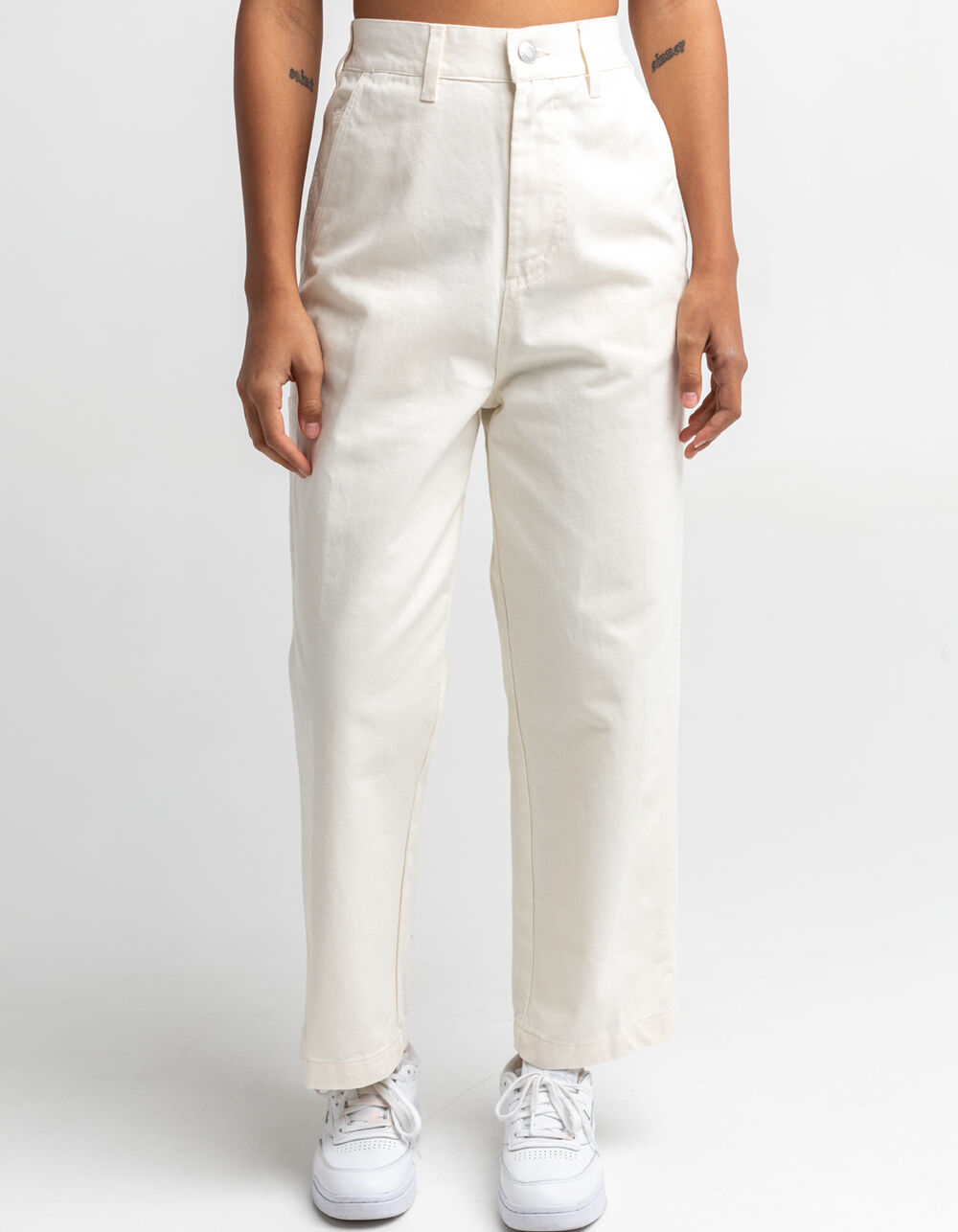 OBEY Womens Twill Carpenter Pants OFF WHITE Tillys