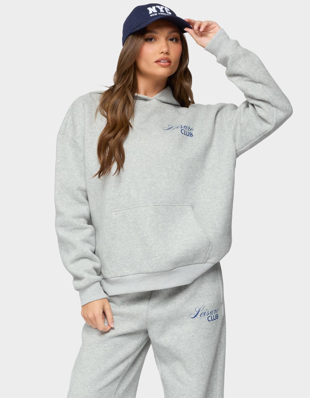 EDIKTED Leisure Club Hoodie - GRAY